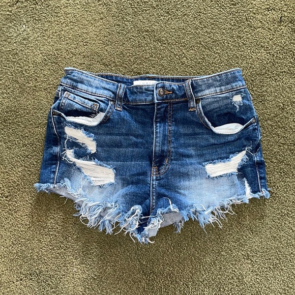 eunina Pants - Eunina LuLu High Rise Cut Off Denim Shorts